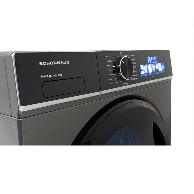 Schonhaus TDSHF018A3G Heat Pump Tumble Dryer 8kg Graphite