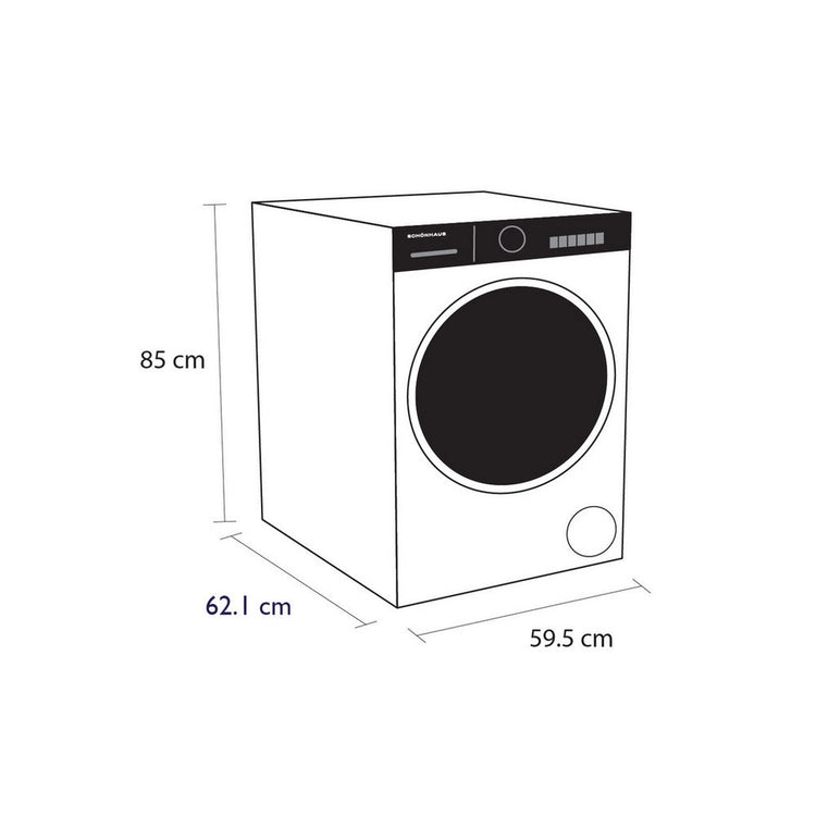 Schönhaus TDSHF018A3W Heat Pump Tumble Dryer 8kg White