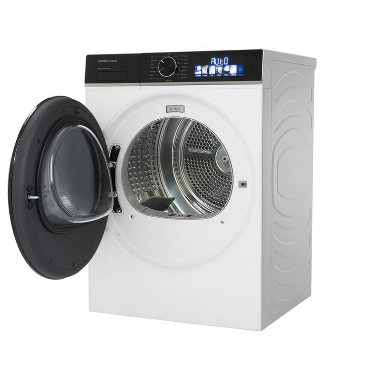 Schönhaus TDSHF018A3W Heat Pump Tumble Dryer 8kg White