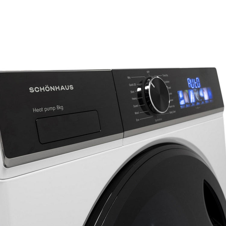 Schönhaus TDSHF018A3W Heat Pump Tumble Dryer 8kg White