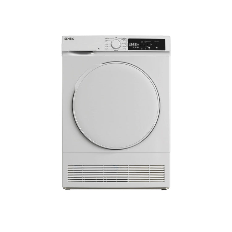 Sensis TDCF018BW Condenser Tumble Dryer 8kg White