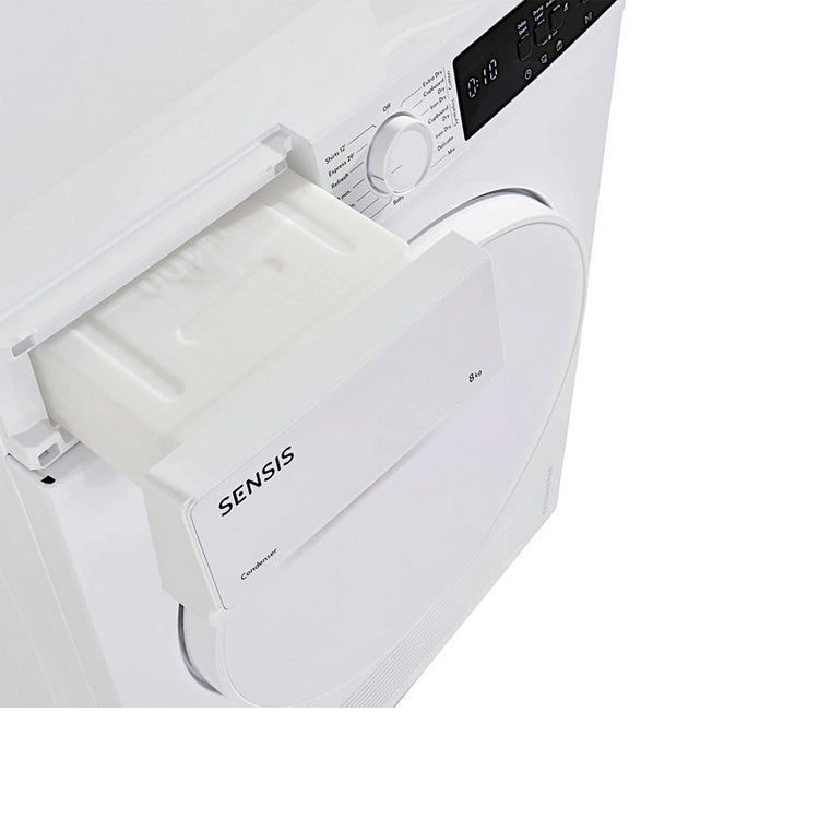 Sensis TDCF018BW Condenser Tumble Dryer 8kg White