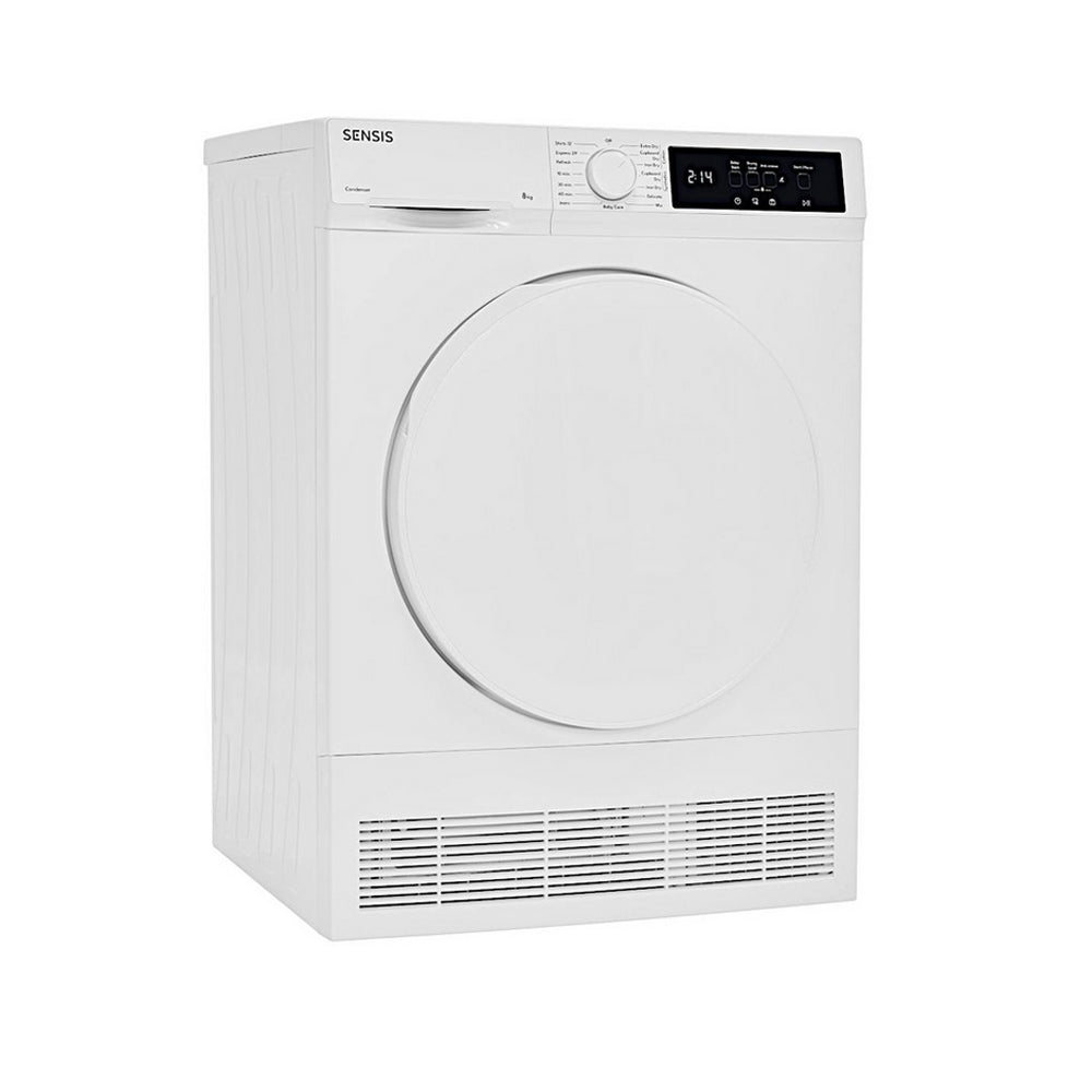 Sensis TDCF018BW Condenser Tumble Dryer 8kg White