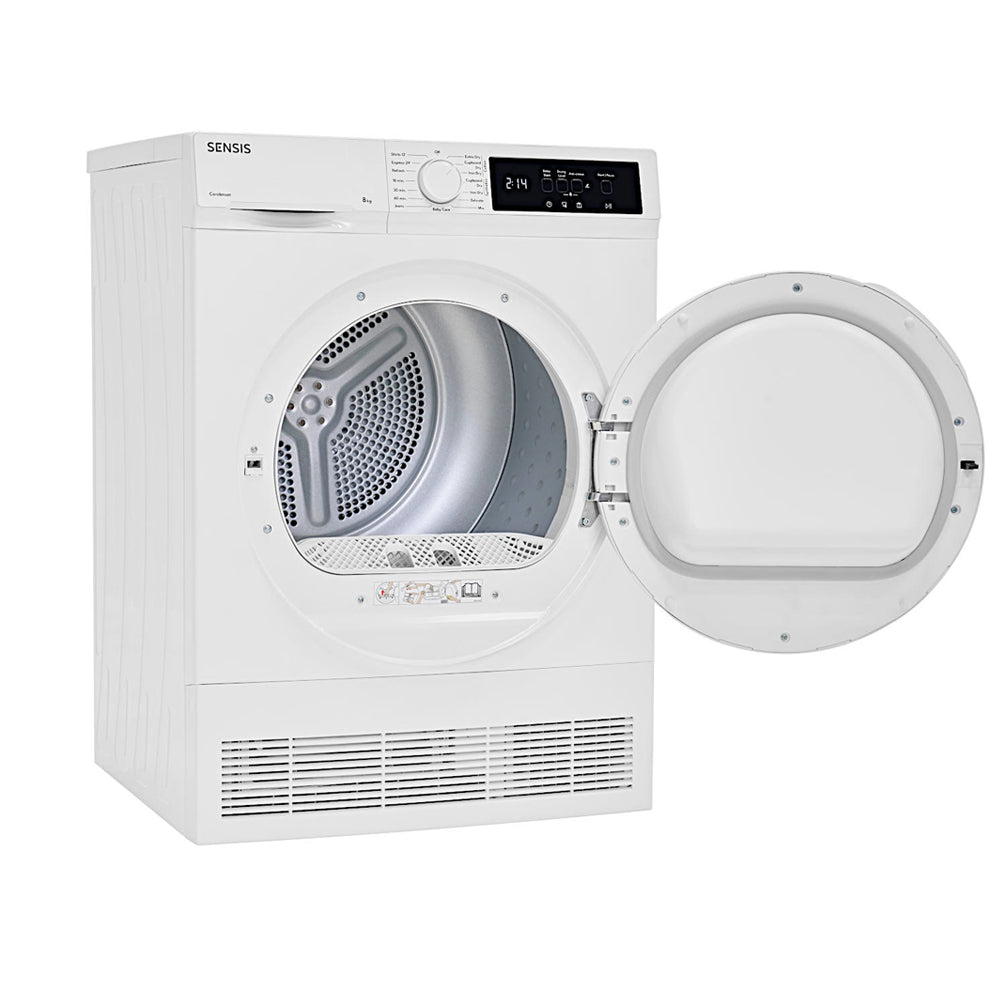 Sensis TDCF018BW Condenser Tumble Dryer 8kg White