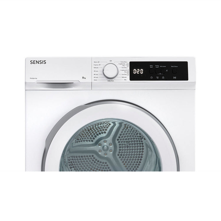 Sensis TDHF018A2W Heat Pump Tumble Dryer 8kg White