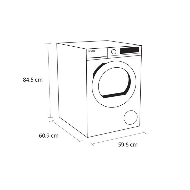Sensis TDHF019A2W Heat Pump Tumble Dryer 9kg White