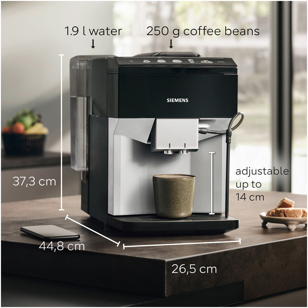 Siemens EQ500 TP515GB1 Bean to Cup Coffee Machine Black & Silver