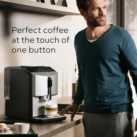 Siemens TF303G07 EQ300 Bean to Cup Coffee Machine Inox Silver Metallic