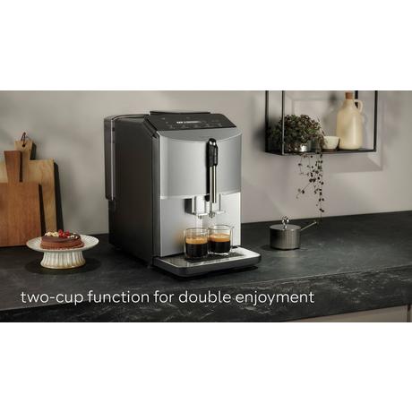 Siemens TF303G07 EQ300 Bean to Cup Coffee Machine Inox Silver Metallic