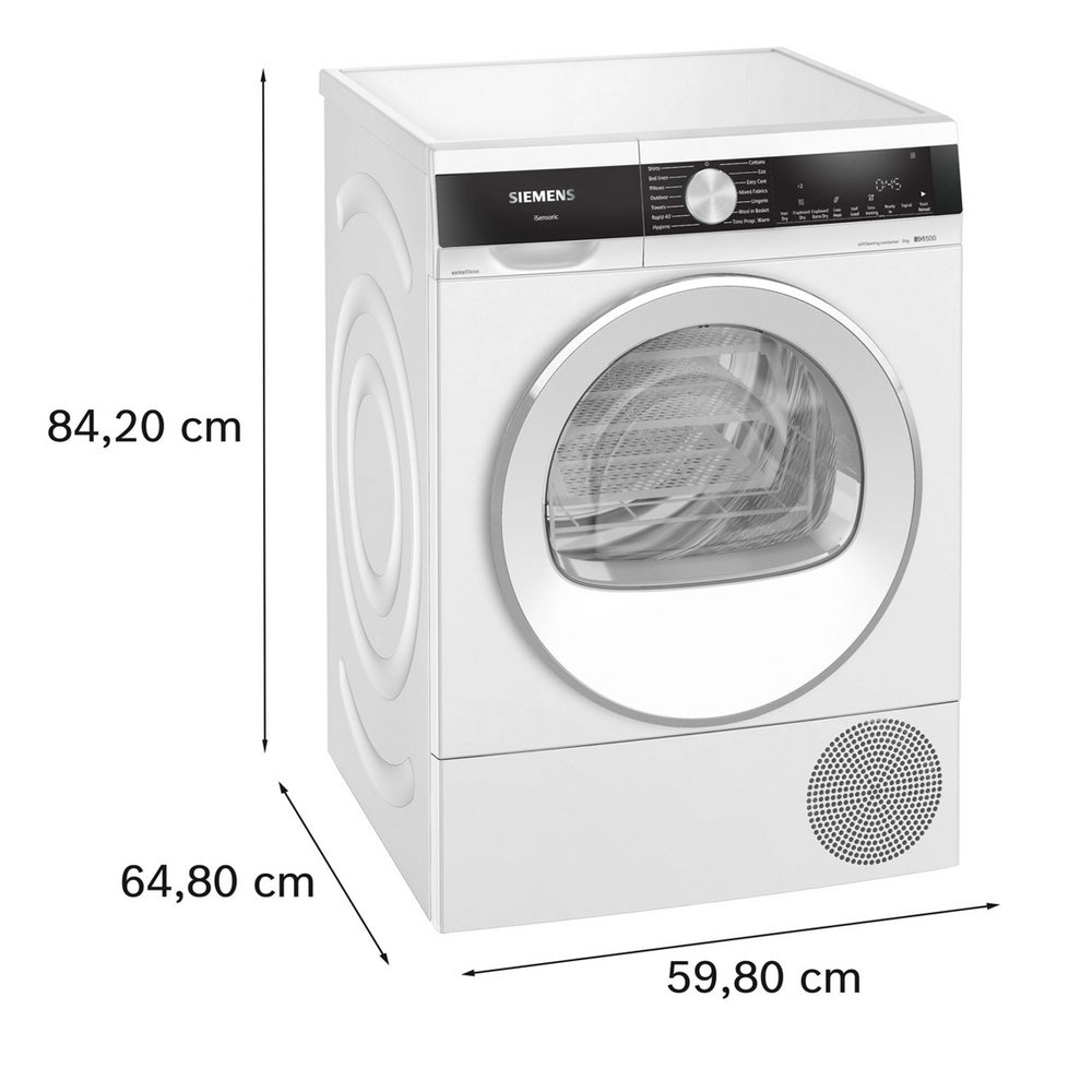 Siemens WQ45G202GB iQ500 Heat Pump Tumble Dryer 9kg White