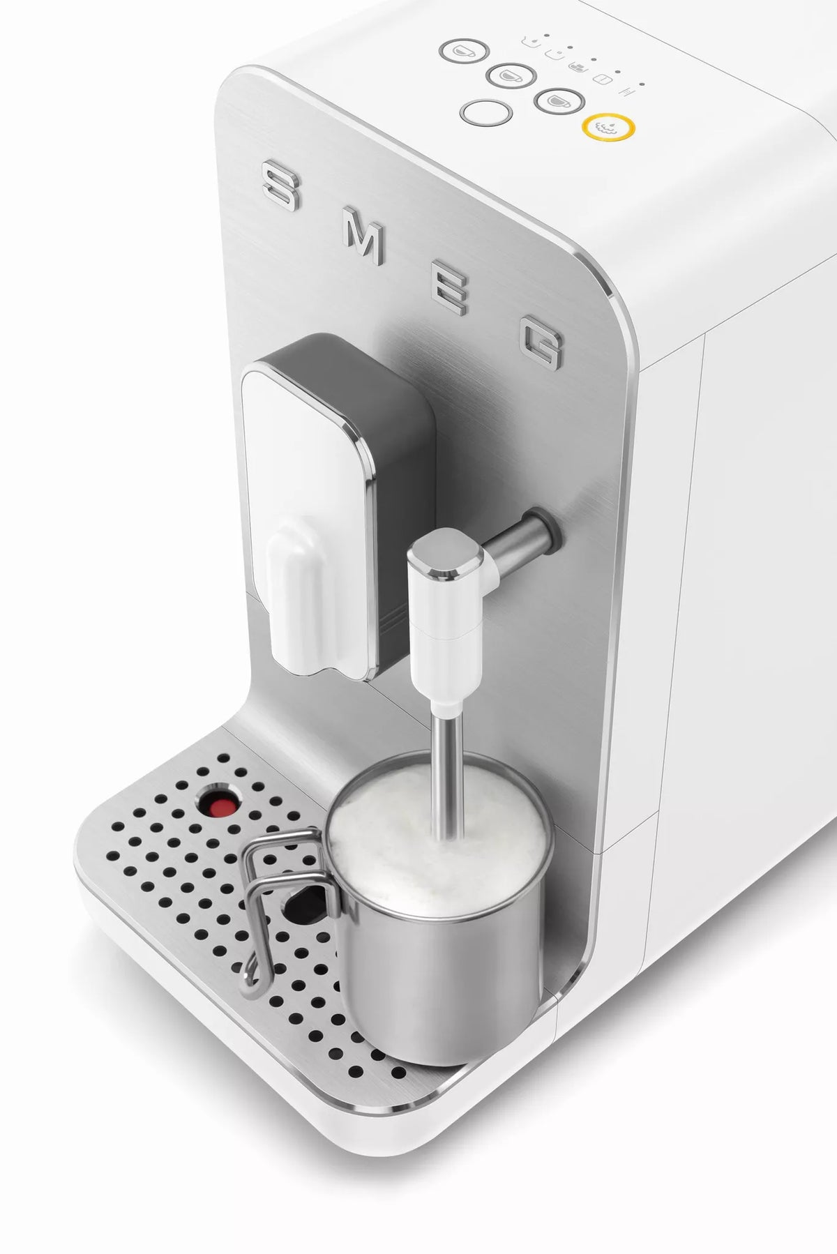 Smeg BCC12WHMUK Retro Bean to Cup Coffee Machine 1.3L 15 Bar Matt White