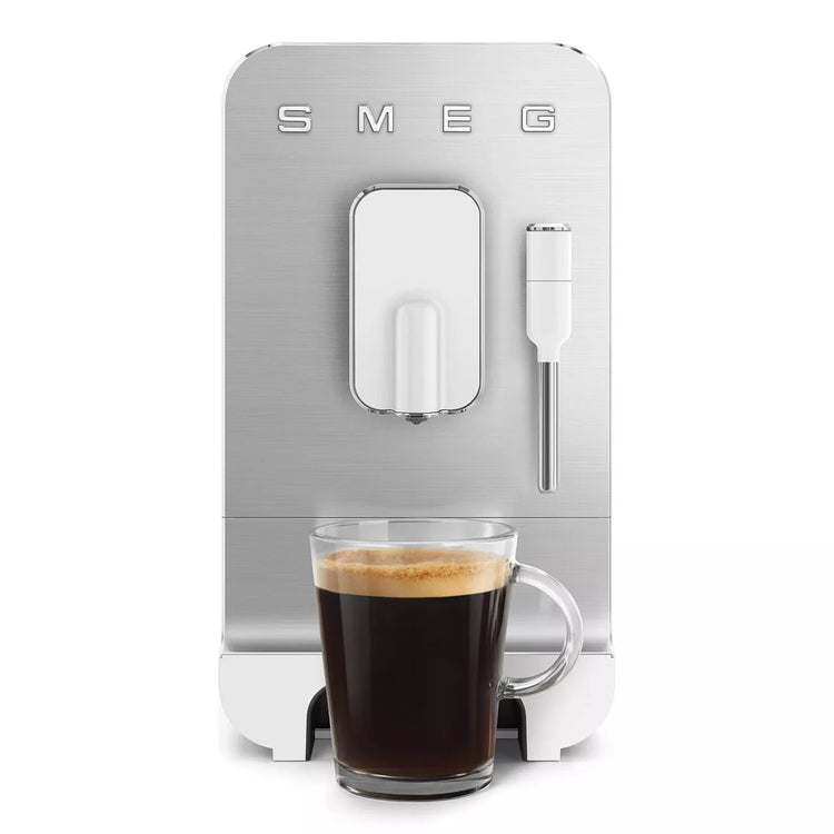 Smeg BCC12WHMUK Retro Bean to Cup Coffee Machine 1.3L 15 Bar Matt White