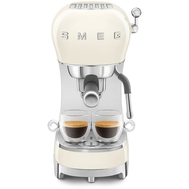 Smeg 50s Retro Style ECF02CRUK Espresso Coffee Machine Cream
