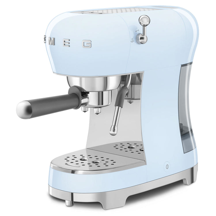 Smeg 50s Retro Style ECF02PBUK Espresso Coffee Machine Pastel Blue