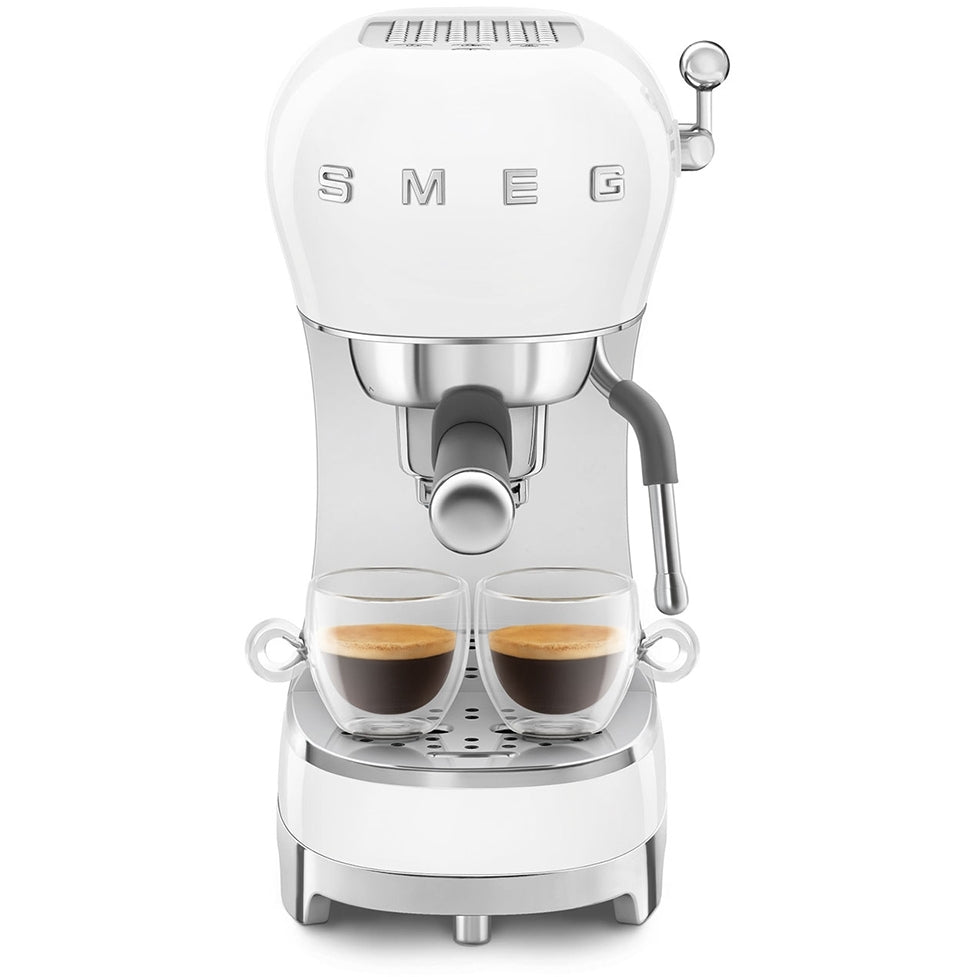 Smeg 50s Retro Style ECF02WHUK Espresso Coffee Machine White