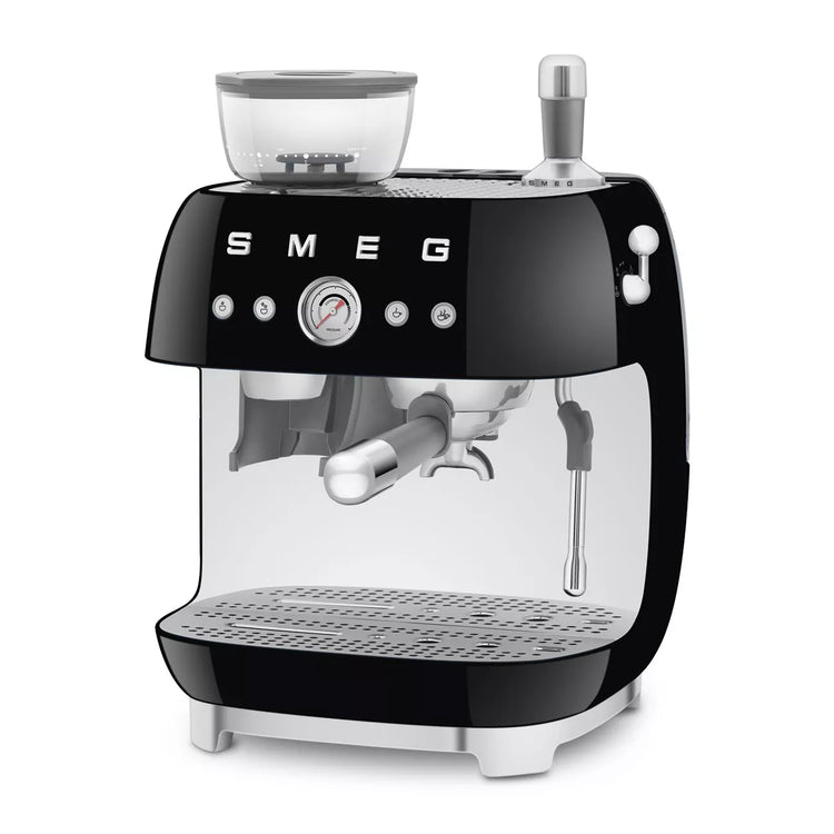 Smeg EGF03BLUK Espresso Coffee Machine with Grinder Black
