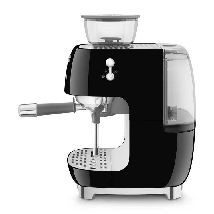 Smeg EGF03BLUK Espresso Coffee Machine with Grinder Black