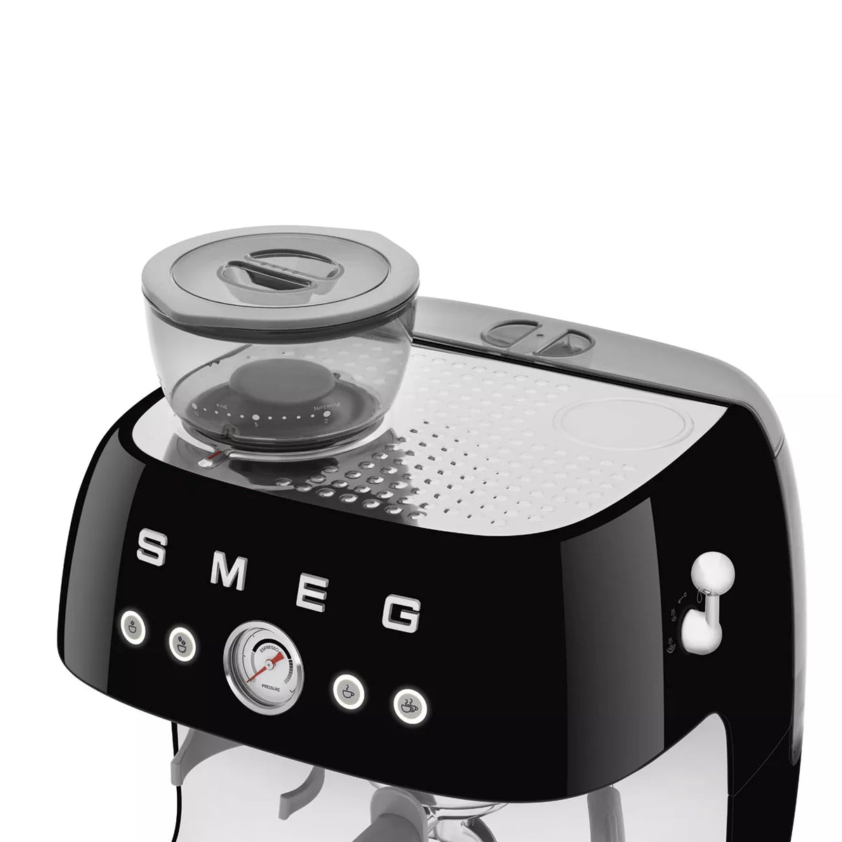 Smeg EGF03BLUK Espresso Coffee Machine with Grinder Black