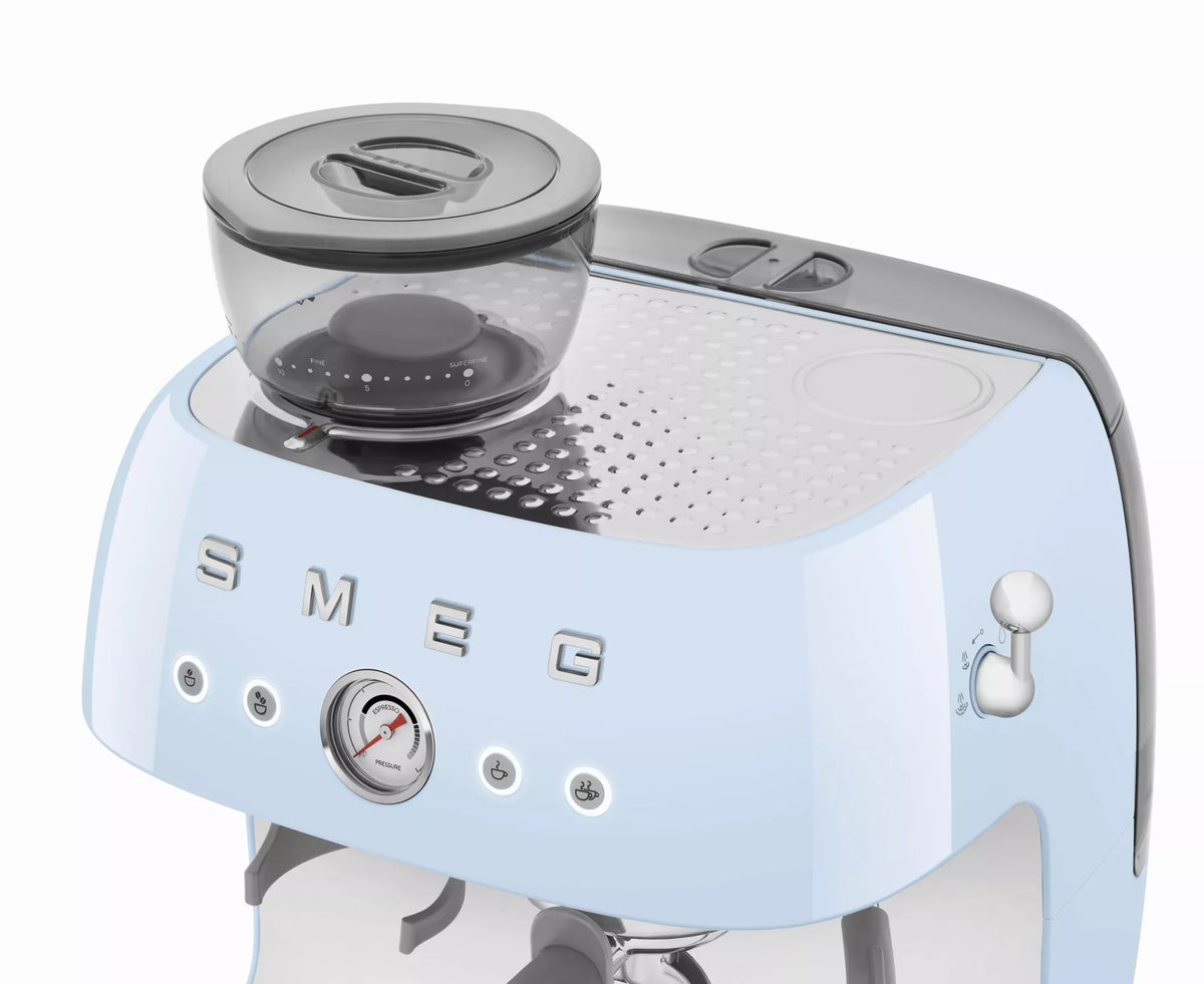Smeg EGF03PBUK 50s Retro Style Espresso Machine 2.4L 1650W Pastel Blue
