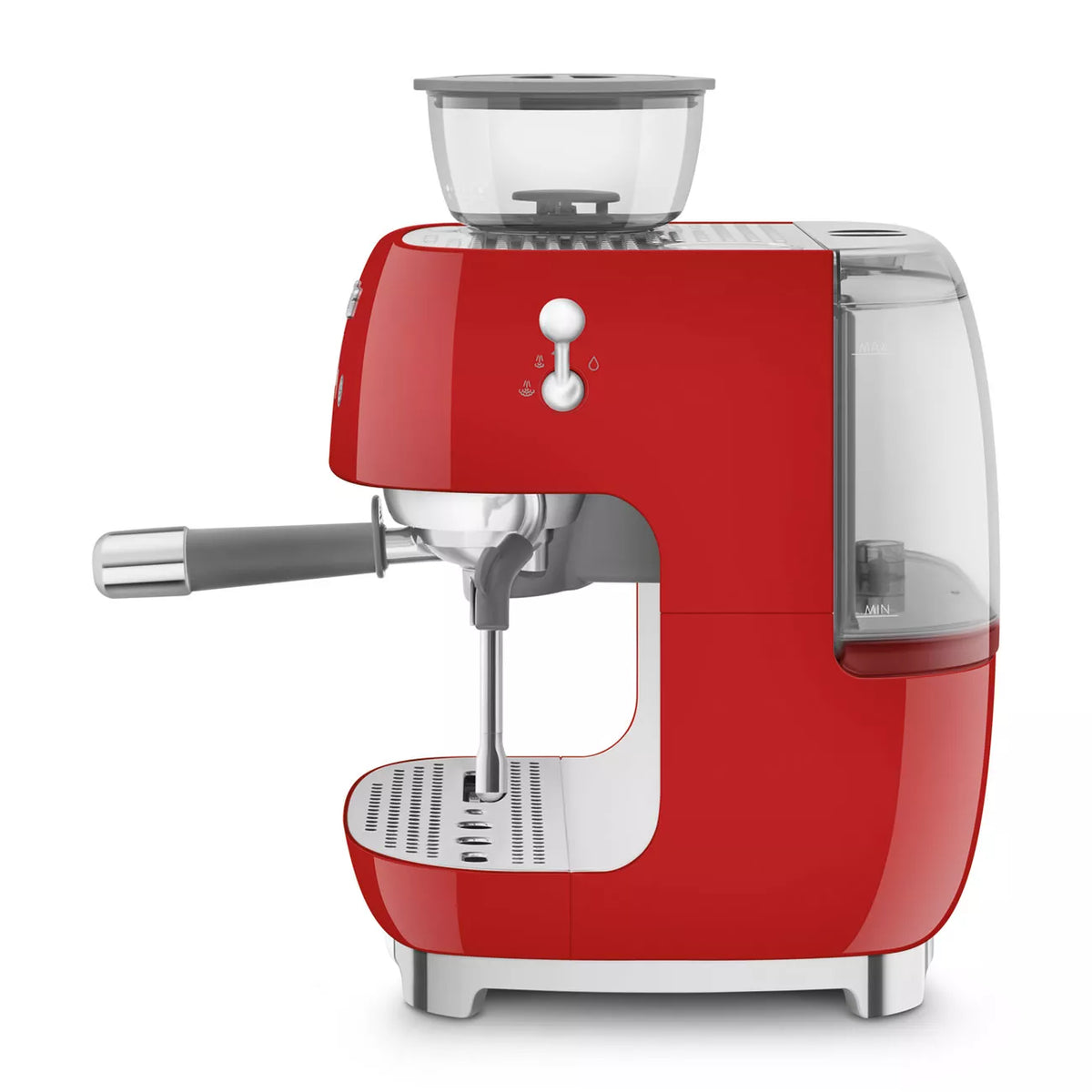 Smeg EGF03RDUK Retro Espresso Coffee Machine with Grinder Red