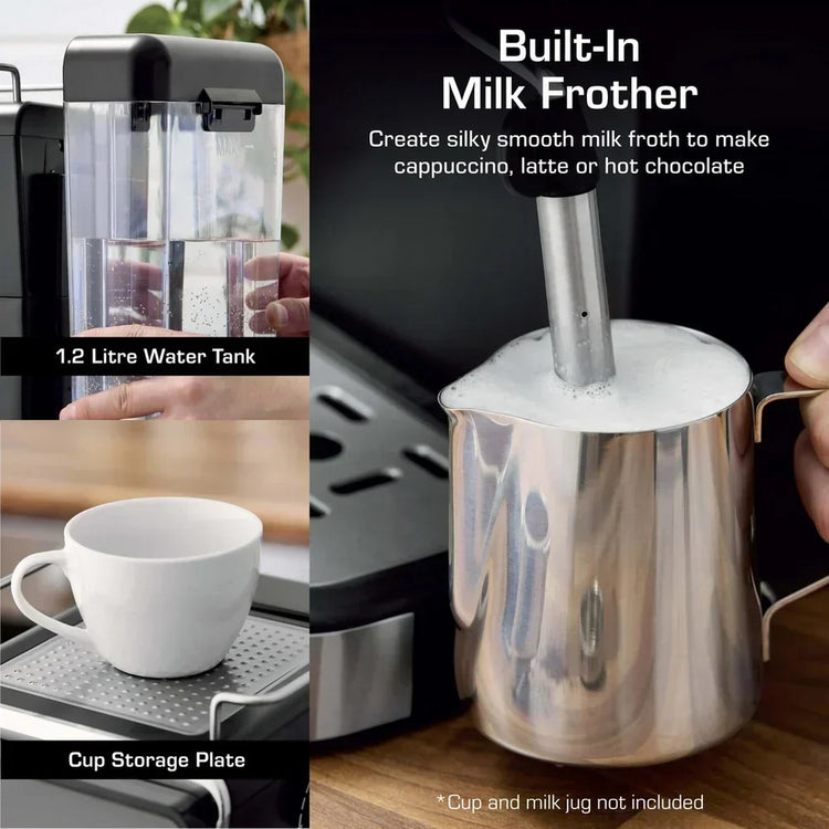 Swan SK22113BLK Digital Espresso Coffee Machine 1.5L Black