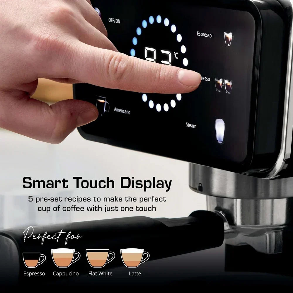 Swan SK22113BLK Digital Espresso Coffee Machine 1.5L Black